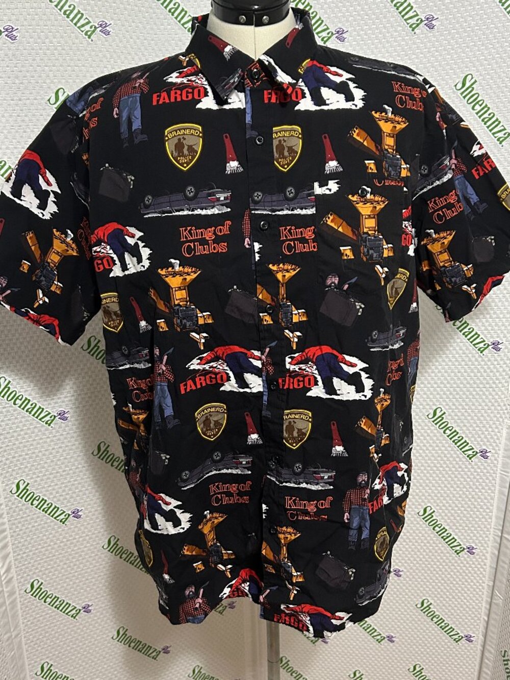 Middle Of Beyond Button Down Shirt Fargo King of Clubs Brainer MOB Mens XL